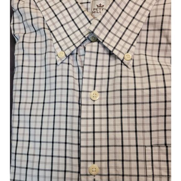 Peter Millar Crown Crafted Men’s Button-Down Shirt – XL – White/Gray Check – EUC - Picture 5 of 8